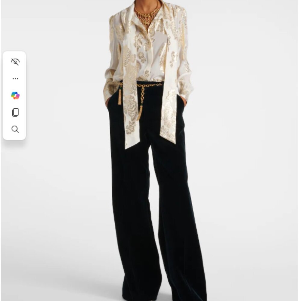 Chloé Cotton velvet flared pants